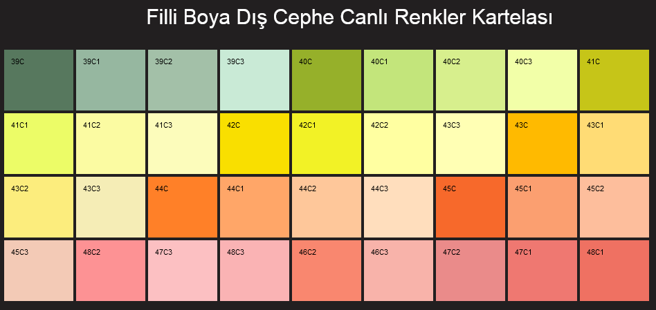 En Popüler Filli Boya Dış Cephe Boyaları