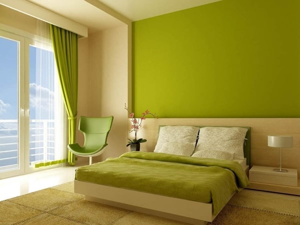 Yeşil Renk Yatak Odası
