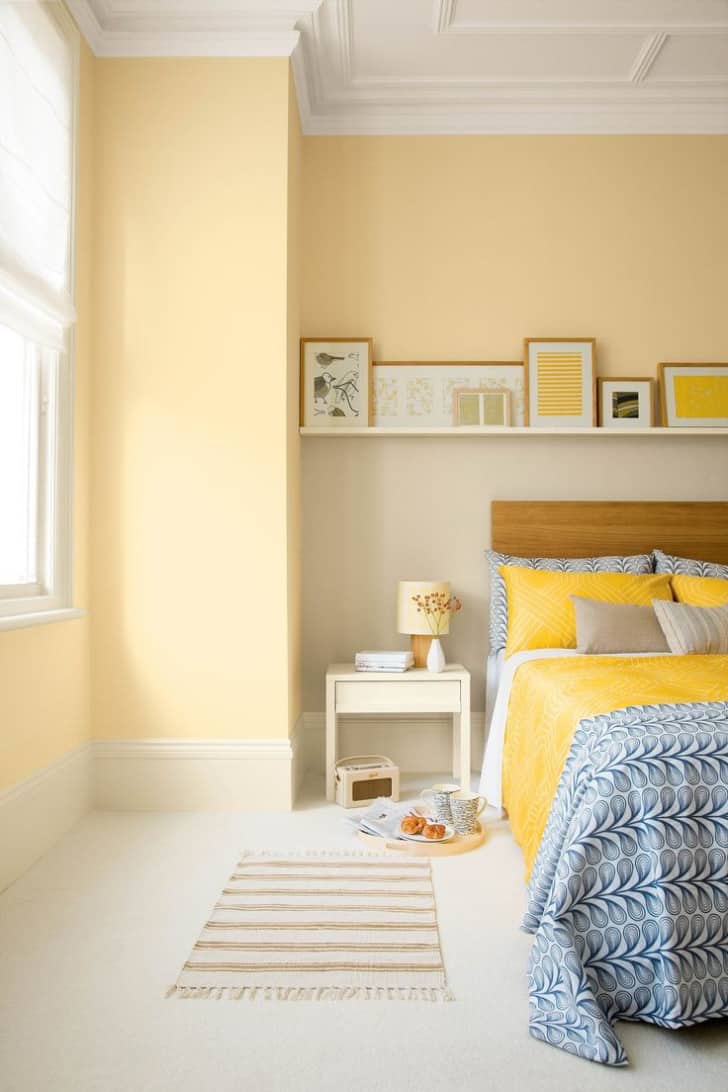 Pastel Sarı Yatak Odası Duvarları